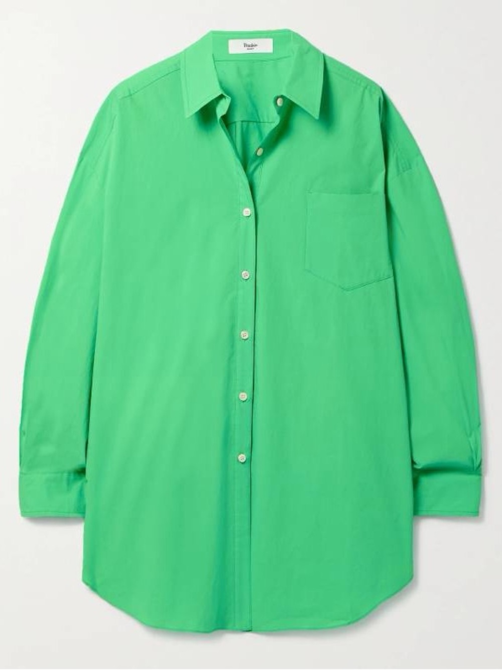 The Frankie Shop Kelly Green Relaxed Button-Down Shirt